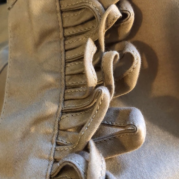 Talbots tan cotton blend dress w/ neckline detail - Picture 7 of 8